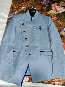 Stylish Blue Bandhgala Suit with Pant