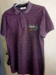 Men's Purple Marled Polo Shirt