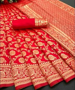 Red Banarasi Silk Saree