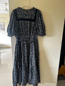 Boho Floral Print Midi Dress
