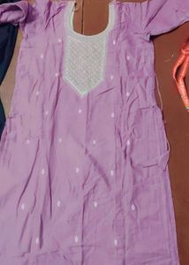 Embellished Lavender Kurta