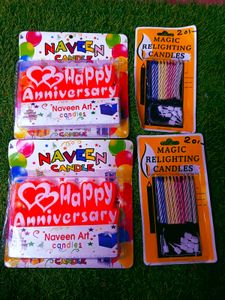 Naveen Art Candles: Happy Anniversary & Magic