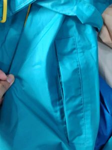 Zeel Teal &amp; Yellow Rain Coat