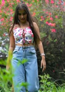Floral Print Corset Top