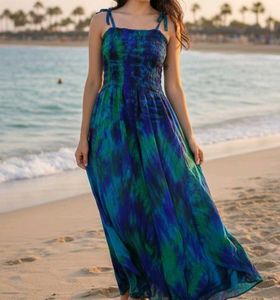 Tie-Dye Spaghetti Strap Dress