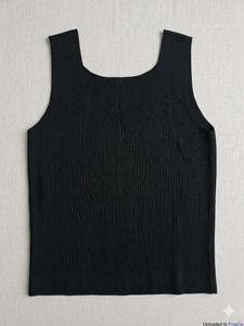 Premium Black Ribbed Top with Stunning Rhinestone