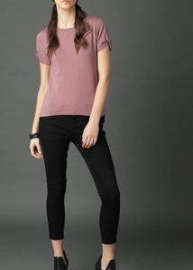 Stylish Cut-Out Sleeve T-Shirt