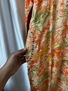 Embellished Tropical Print Kurta