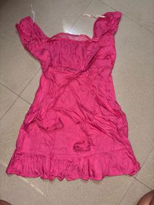 Pretty Pink Ruffled Mini Dress