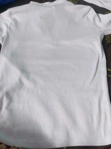 White Ribbed Long Sleeve Top
