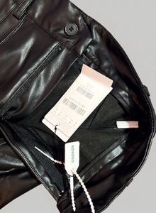 Zipper Faux Leather Pants Size XS