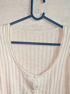 Trendy Cropped Button-up Top Cardigan