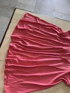 Coral Wrap V-Neck Sleeveless Dress