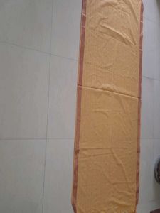 Pretty Yellow Dupatta with Striped pattern