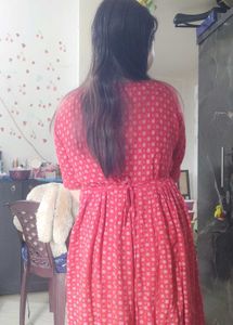 Chic Red Printed Kurti
