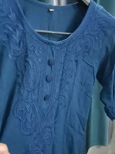Blue Embroidered Tunic