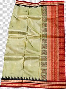 Elegant Light Green Saree with Red Border