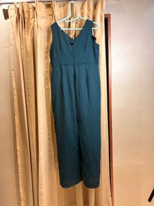 Elegant Teal Ruffle Jumpsuit