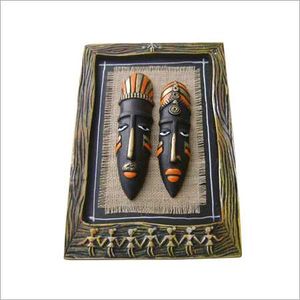 Rural shades terracotta sculpted tribal masks 3D f
