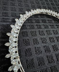silver-tone crystal hairband.