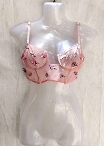 22286. Sheer Butterfly Crop Top