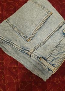 H&amp;M Women Lightly Washed Wide-Leg Jeans