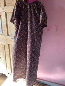 Comfortable Brown Printed Nightgown