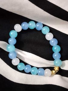Blue Beaded Bracelet with Star Charm