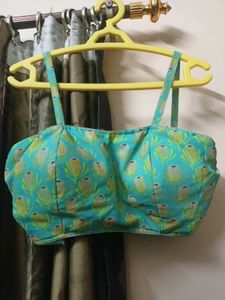 Designer Padded Bustier With Drape Skirt n Jacket