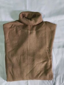 Women's Brown Turtleneck Sweater