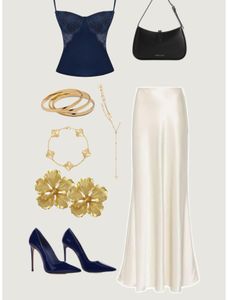 Elegant Satin Midi Skirt