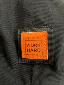 Black Baseball Cap "Work Hard"