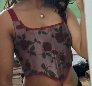 y2k Gothic Rose Corset Top