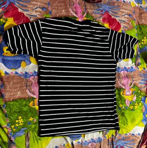 Classic Oversized Striped Black &amp; White T-Shirt