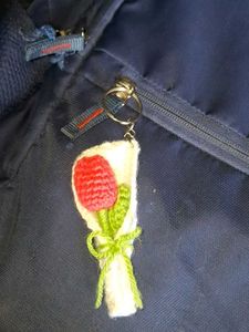 Handmade Crochet Tulip Keychain