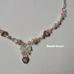 Pink Bow Necklace