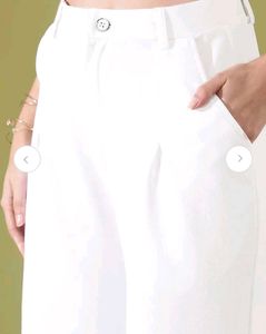 Chic White Vest &amp; Wide-Leg Pants Set