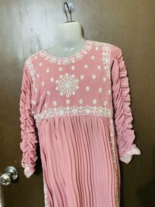 Pink Embroidered Anarkali Dress