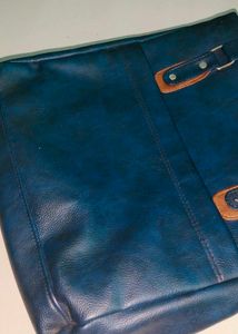 Blue imported Leather handbagBag