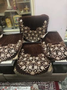 Heavy Cotton Embroidered Sofa Cover Set 16 Piece