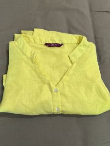 Libas Vibrant Yellow Cotton Kurta, tag size XL
