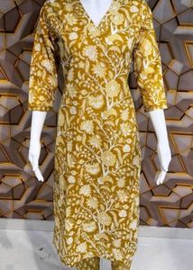 Elegant Yellow Floral Kurta Set