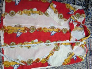 Vintage Print Button-Up Shirt