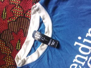 Blue Womens Crop Top