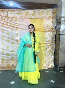 Stunning Yellow Anarkali Set with Dupatta