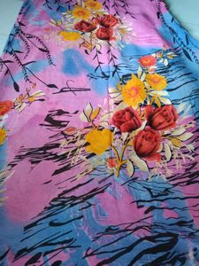 Printed Saree With Unstitched Blouse