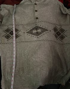Vintage Patterned Knit Sweater