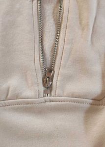 Women Beige Oversized Hoodie