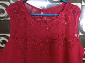 Beautiful Red Embellished Dress