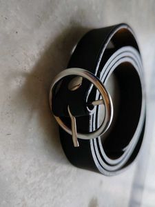 Classic Black Belt with Silver Buckle